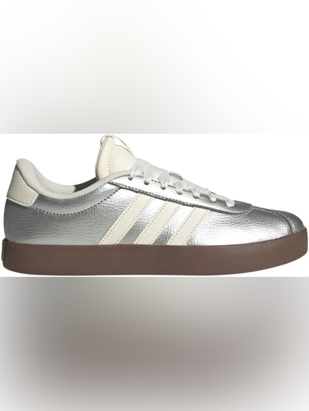 Adidas VL Court 3.0 SilverMetallic & White Women’s Sneaker